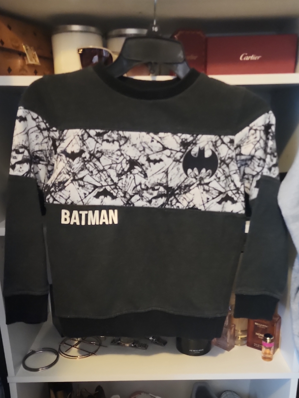 Batman Graphic Crewneck Sweater - Black/White - Unbranded